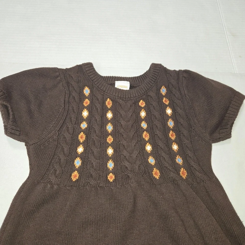 Gymboree Girls‎ Brown Bear Fair Isle Knit Sweater Dress 4T Montana Mountain
